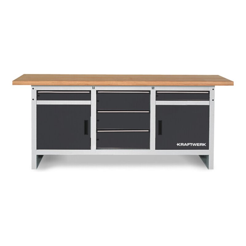 Kraftwerk Werkbank 840x2000x700 mm, 2 Türen, 5 Schubladen