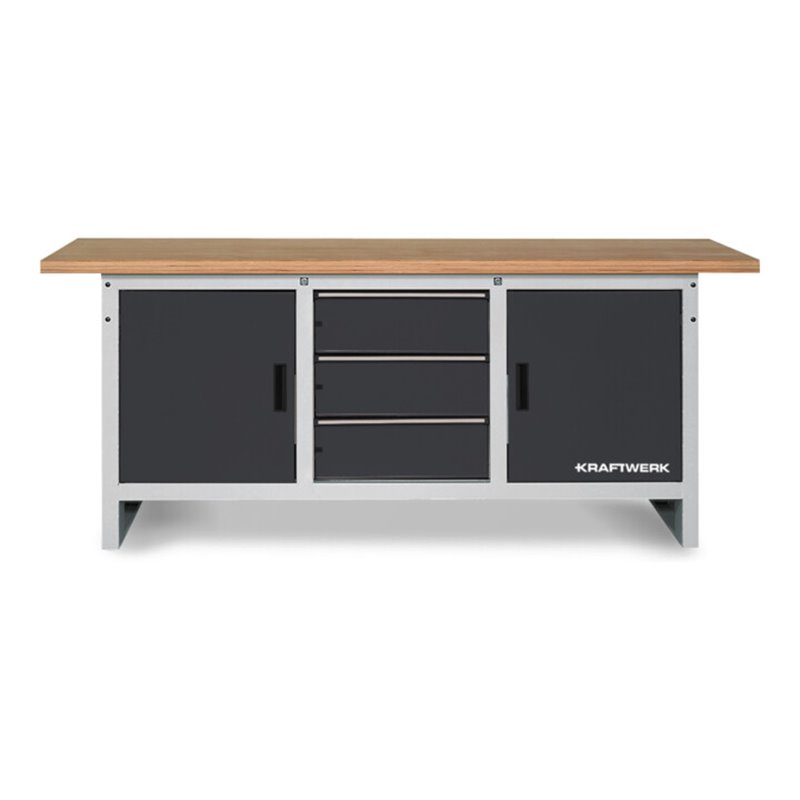 Kraftwerk Werkbank 840x2000x700 mm, 2 Türen, 3 Schubladen