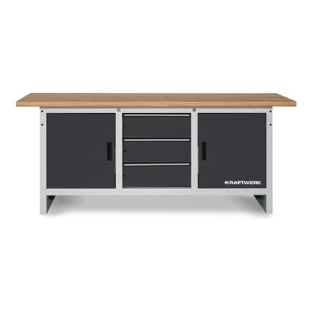 Kraftwerk Werkbank 840x2000x700 mm, 2 Türen, 3 Schubladen