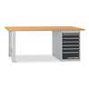 Kraftwerk Werkbank 840x2000x700 mm, Schubladenbox mit 7 Schubladen