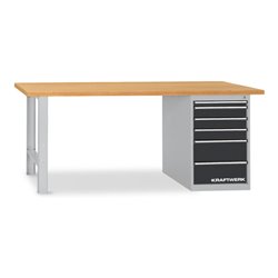 Kraftwerk Werkbank 840x2000x700 mm, Schubladenbox mit 6 Schubladen
