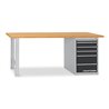 Kraftwerk Werkbank 840x2000x700 mm, Schubladenbox mit 6 Schubladen