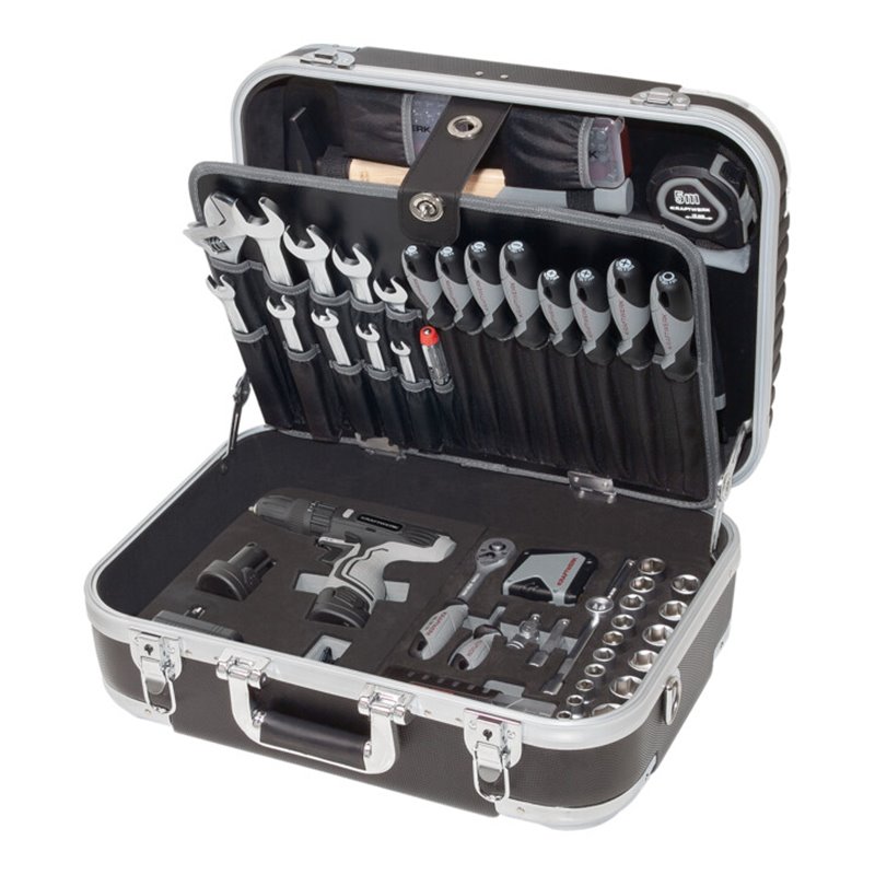 Kraftwerk Werkzeugkoffer B160, 3/8', 162-tlg. mit Kraftwerk Bohrschrauber