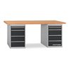 Kraftwerk Werkbank 850x2000x700 mm, 2 Schubladenboxen je 5 Schubladen