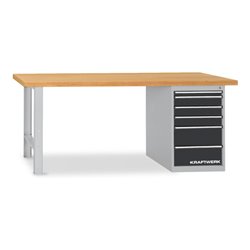Kraftwerk Werkbank 850x2000x700 mm, Schubladenbox mit 6 Schubladen