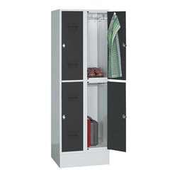 Kraftwerk Garderobenschrank Serie 53, 600x1850x500 mm, 4 Abteile