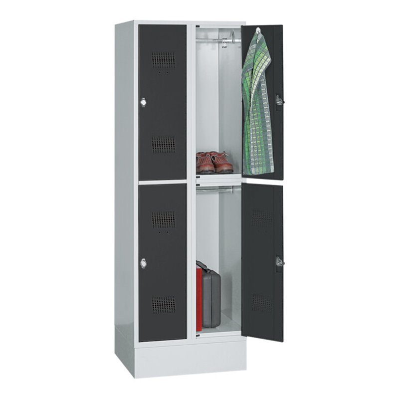 Kraftwerk Garderobenschrank Serie 53, 600x1850x500 mm, 4 Abteile