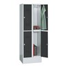 Kraftwerk Garderobenschrank Serie 53, 600x1850x500 mm, 4 Abteile