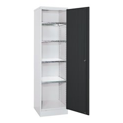 Kraftwerk Flügeltürschrank, 516x1900x500 mm, 4 Fachböden RAL7035/7016