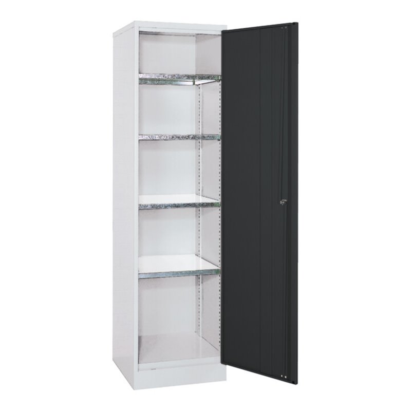 Kraftwerk Flügeltürschrank, 516x1900x500 mm, 4 Fachböden RAL7035/7016