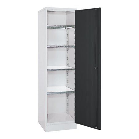 Kraftwerk Flügeltürschrank, 516x1900x500 mm, 4 Fachböden RAL7035/7016