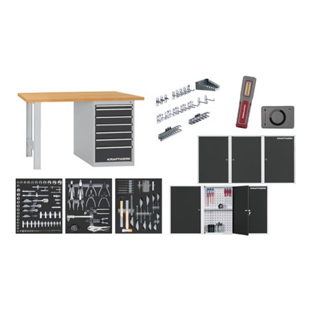 Kraftwerk Werkbank, Wandschrank, Werkzeug Set