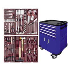 Kraftwerk Werkstattwagen P206 Blau bestückt 150 - tlg.