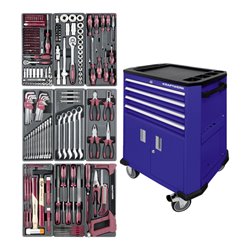 Kraftwerk Werkstattwagen P206 Blau bestückt 286 - tlg.