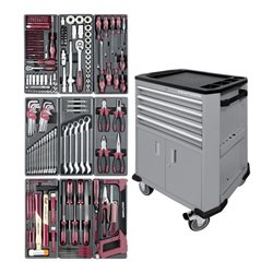 Kraftwerk Werkstattwagen P206 Grau bestückt 286 - tlg.