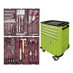 Kraftwerk Werkstattwagen P206 Grün bestückt 150 - tlg.