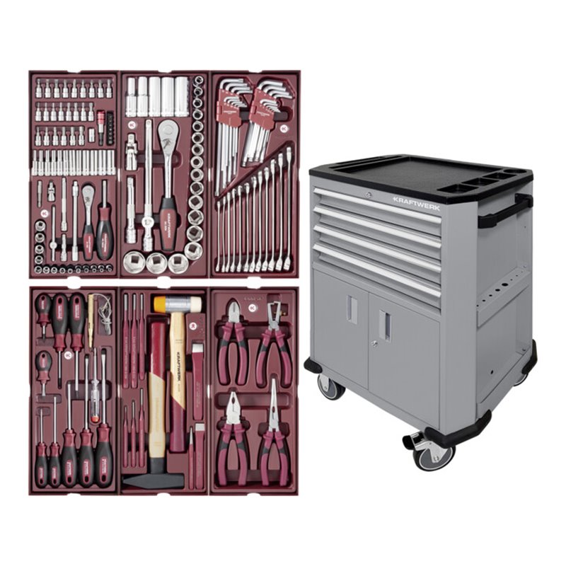 Kraftwerk Werkstattwagen P206 Grau bestückt 150 - tlg.