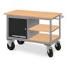 Kraftwerk Werkstattwagen mit 1 Schrankelement und 2 Ablageböden, 835x1300x600 mm, 75 KG