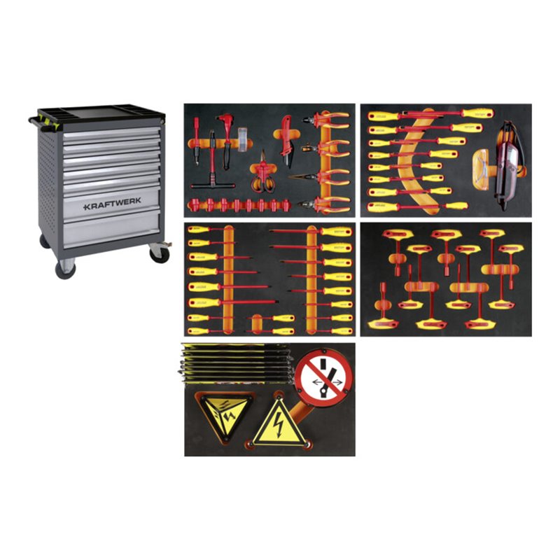 Kraftwerk VDE-Werkzeugwagen B117, bestückt, 95 Stk.