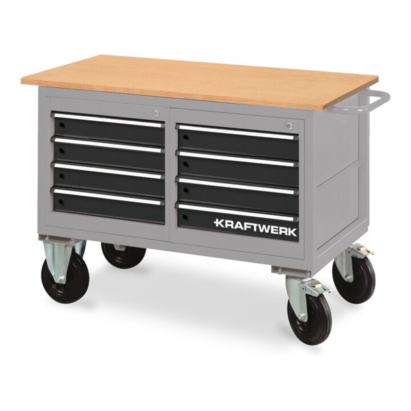 Kraftwerk Werkstattwagen mit 8 Schubladen, 835x1300x600 mm, 121 KG