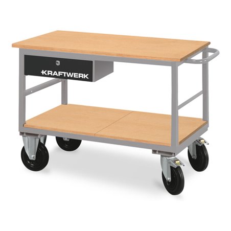 Kraftwerk Werkstattwagen mit 1 Schublade und 1 Ablageboden, 835x1300x600 mm, 65 KG