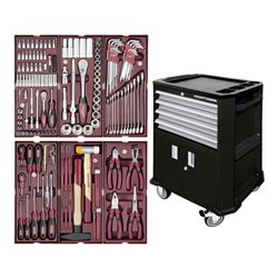 Kraftwerk Werkstattwagen P206 Schwarz  bestückt 150 - tlg.