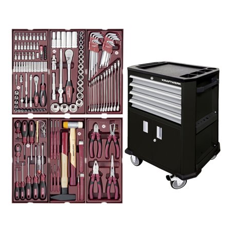 Kraftwerk Werkstattwagen P206 Schwarz  bestückt 150 - tlg.