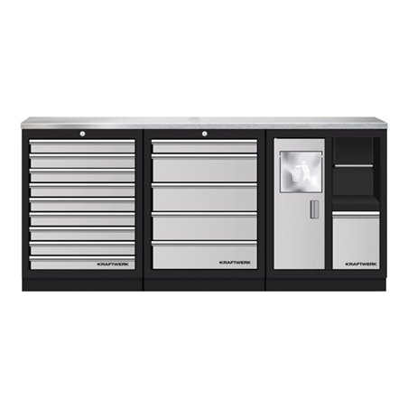 Kraftwerk Mobilio 3er Kombi Eimer, Edelstahl