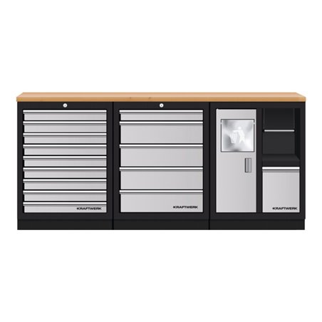 Kraftwerk Mobilio 3er Kombi Eimer, Buche Multiplex