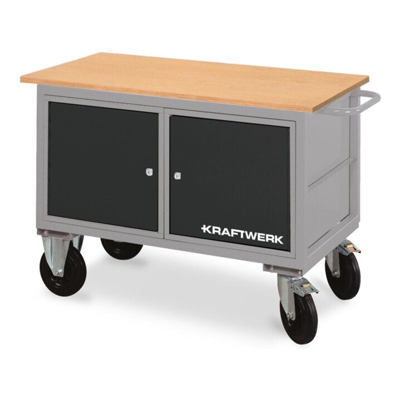 Kraftwerk Werkstattwagen mit 2 Schubladenboxen, 835x1300x600 mm, 95 KG