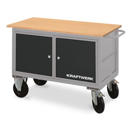Kraftwerk Werkstattwagen mit 2 Schubladenboxen, 835x1300x600 mm, 95 KG