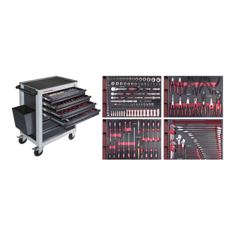 Kraftwerk Werkstattwagen „FIRST EDITION“ PRO, bestückt, 205-tlg.