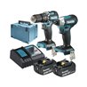 Makita Akku-Maschinen-Set mit Schlagbohrschrauber und Schlagschrauber 18V DLX2414JX4