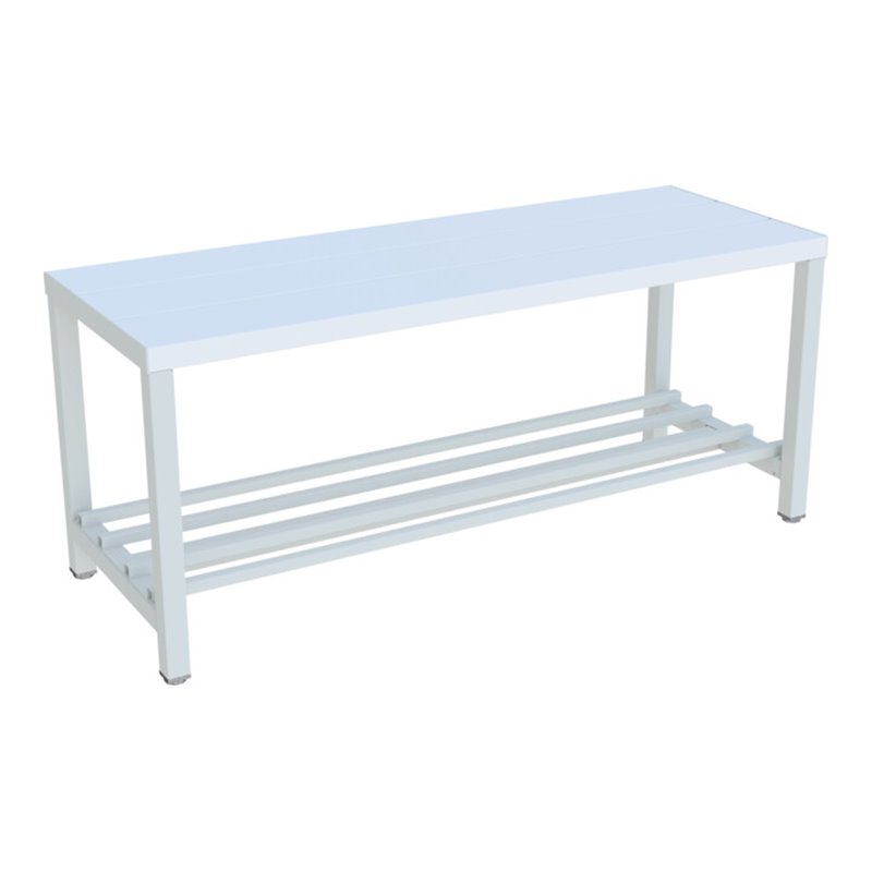 Pavoy Umkleidesitzbank 1000 mm mit Schuhrost, RAL 7035