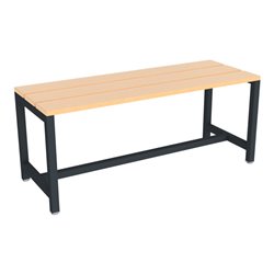 Pavoy Umkleidesitzbank 1000 mm, einseitig, Buchenleisten, RAL 7016