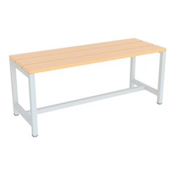 Pavoy Umkleidesitzbank 1000 mm, einseitig, Buchenleisten, RAL 7035