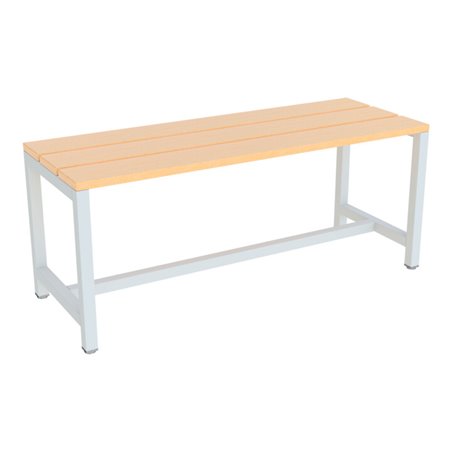 Pavoy Umkleidesitzbank 1000 mm, einseitig, Buchenleisten, RAL 7035