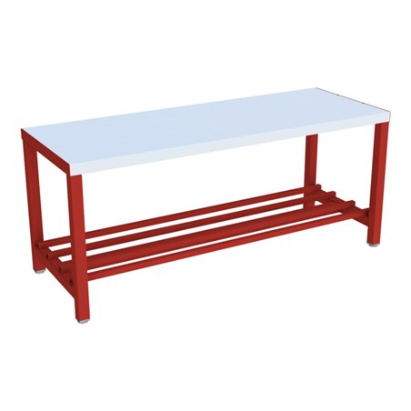 Pavoy Umkleidesitzbank 1000 mm mit Schuhrost, RAL 3000