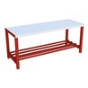 Pavoy Umkleidesitzbank 1000 mm mit Schuhrost, RAL 3000