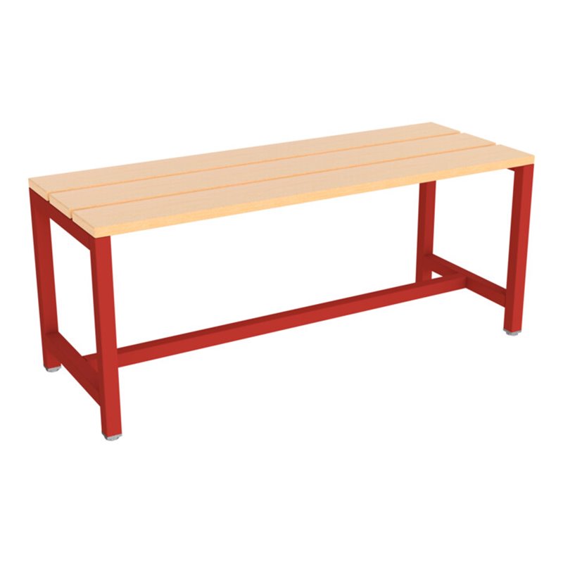 Pavoy Umkleidesitzbank 1000 mm, einseitig, Buchenleisten, RAL 3000