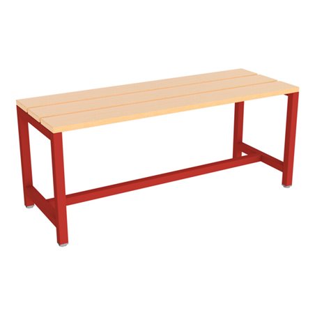 Pavoy Umkleidesitzbank 1000 mm, einseitig, Buchenleisten, RAL 3000