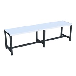 Pavoy Umkleidesitzbank 1500 mm, einseitig, PVC-Leisten, RAL 7016