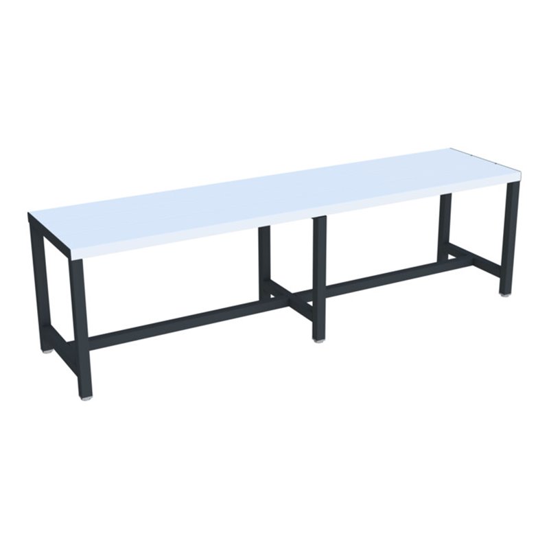 Pavoy Umkleidesitzbank 1500 mm, einseitig, PVC-Leisten, RAL 7016