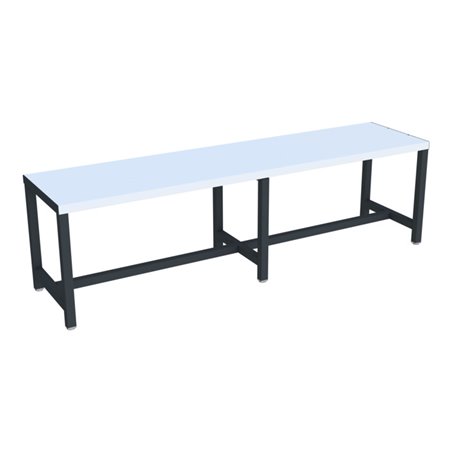 Pavoy Umkleidesitzbank 1500 mm, einseitig, PVC-Leisten, RAL 7016