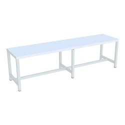 Pavoy Umkleidesitzbank 1500 mm, einseitig, PVC-Leisten, RAL 7035