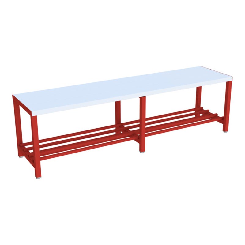 Pavoy Umkleidesitzbank 1500 mm mit Schuhrost, RAL 3000