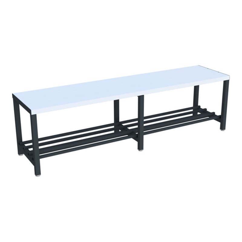 Pavoy Umkleidesitzbank 1500 mm mit Schuhrost, RAL 7016