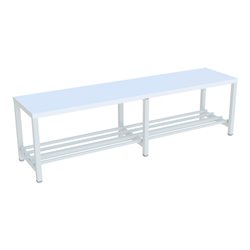 Pavoy Umkleidesitzbank 1500 mm mit Schuhrost, RAL 7035