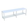 Pavoy Umkleidesitzbank 1500 mm mit Schuhrost, RAL 7035