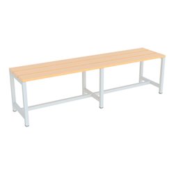 Pavoy Umkleidesitzbank 1500 mm, einseitig, Buchenleisten, RAL 7035